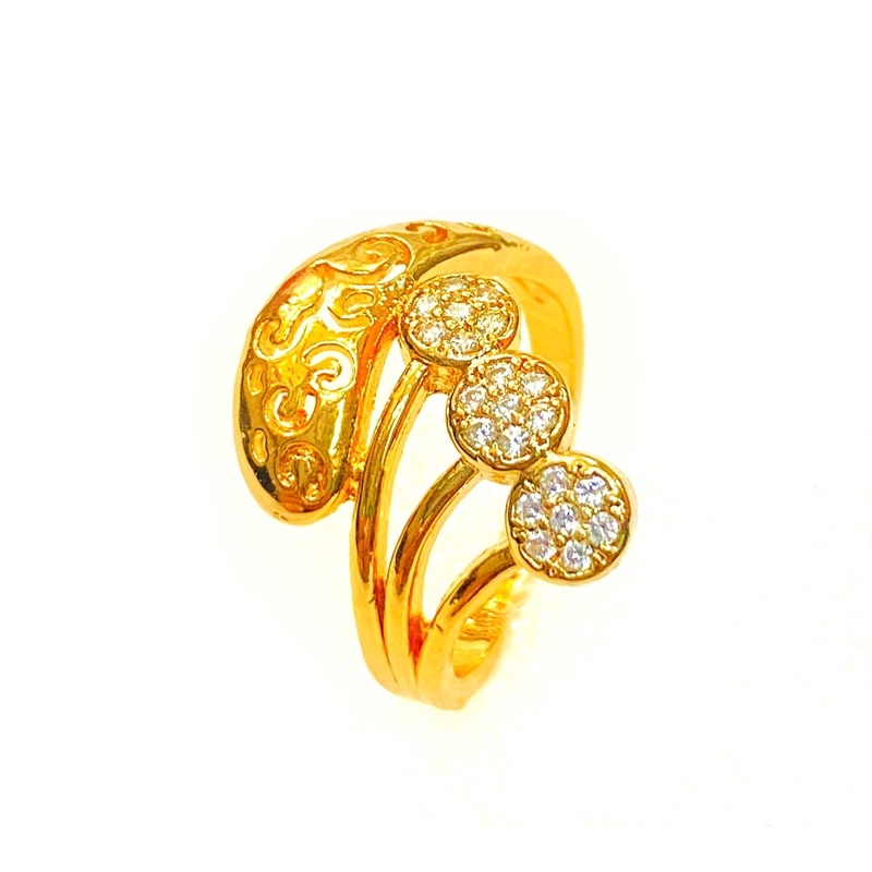 Cincin wanita //cincin mawar//perhiasan lapis emas//cincin