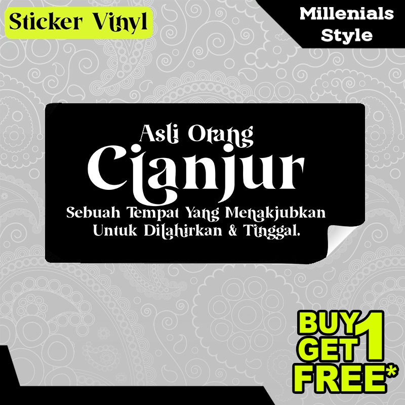 

Stiker Sticker Asli Orang Cianjur Tulisan Kalimat Gaul dan Kekinian Aesthetic Bahan Vinyl Satuan Anti Air