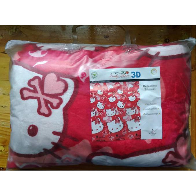 Selimut Lady Rose 160X200 3D Hello Kitty Tokidoki Blanket Halus/Lembut//Berkualitas