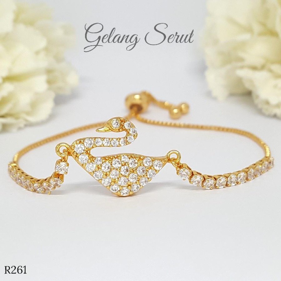 PGX Gelang Serut Xuping Aksesoris Wanita Fashion Korea Perhiasan Lapis Emas - R261