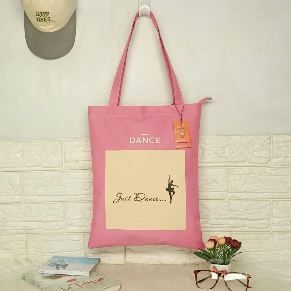 TOTEBAG WANITA TOTE BAG RESLETING KANVAS BISA CUSTOM POLOS dan SABLON SEMINAR ULANG TAHUN DLL TT 009