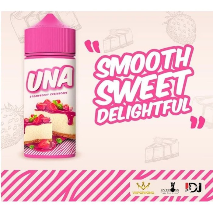 Jual UNA STRAWBERRY CHEESECAKE 100ML 3MG BY IDJ ELIQUID VAPORIZER VAPE Indonesia