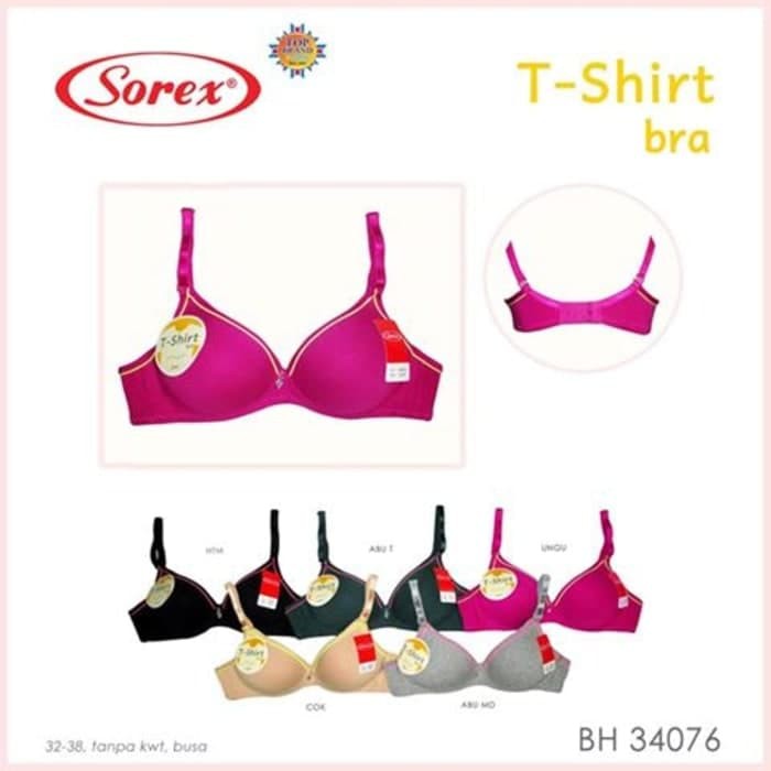 T-Shirt Bra Sorex BH Sorex Anti Nyemplak Tanpa Kawat 34076