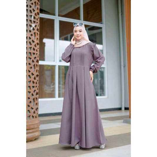 TANISHA DRESS offnesel || gamis ITY CREPE PREMIUM fashion muslim (COD) || TERMURAH [best seller]