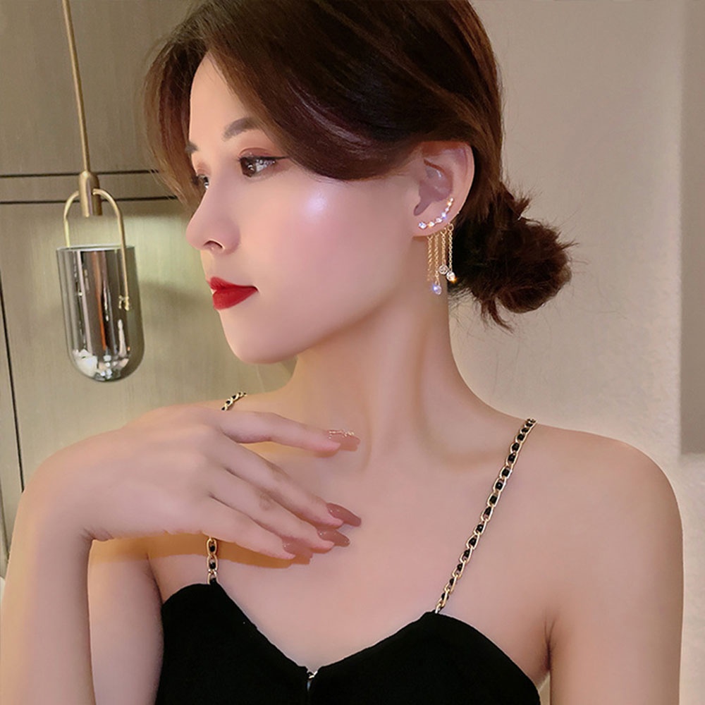 1 Pasang Anting Liontin Rumbai Gaya Korea Untuk Wanita