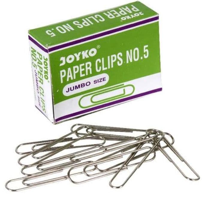 

Dapatkan Joyko Paper Clip No 5 Jumbo Size Klip Kertas Penjepit Kertas Ori