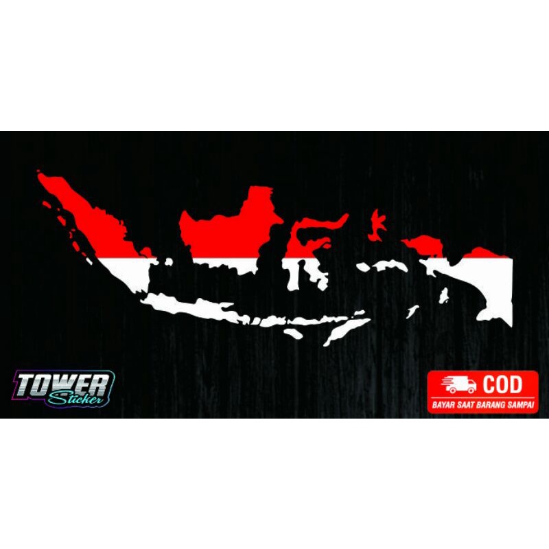 

Cutting sticker peta indonesia bahan reflektif