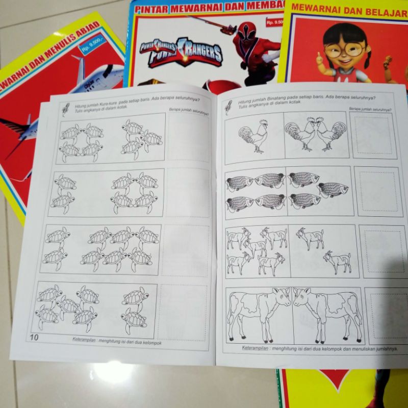 buku paket isi 5 buku, buku mewarnai untuk anak laki laki (21×30cm)