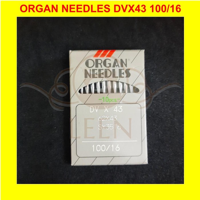Jarum ORGAN DVx43 16 Overdeck DV X 43 Mesin Jahit Kam Kaos Bisban LEEN