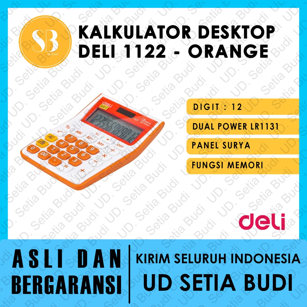 Kalkulator Desktop Deli 1122 - Orange
