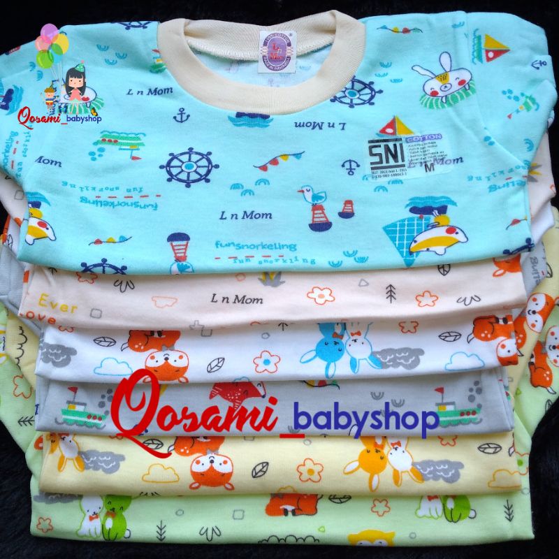 L - MOM 3 pcs Koas Oblong Pendek Full Print Uk S, M, L, XL SNI