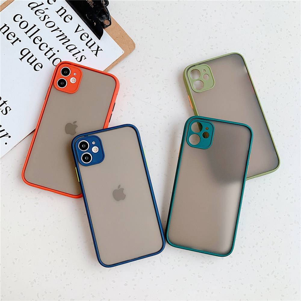 Soft Case Tpu Transparan Matte Bumper Shockproof Cover Iphone 12 Mini 11 Pro Max Xr Xs Max 6s 8 7 Plus Se2