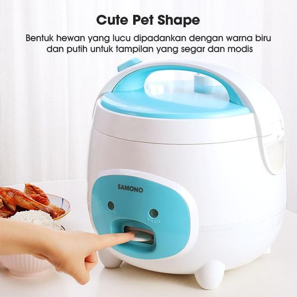 RICE COOKER SAMONO SW-RCW11 Elektrik Kontrol Suhu Otomatis Aluminium Alloy Pemanas otomatis 2L - ORI