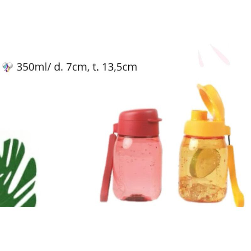 botol h2go tuperware tutup flip 350 ml
