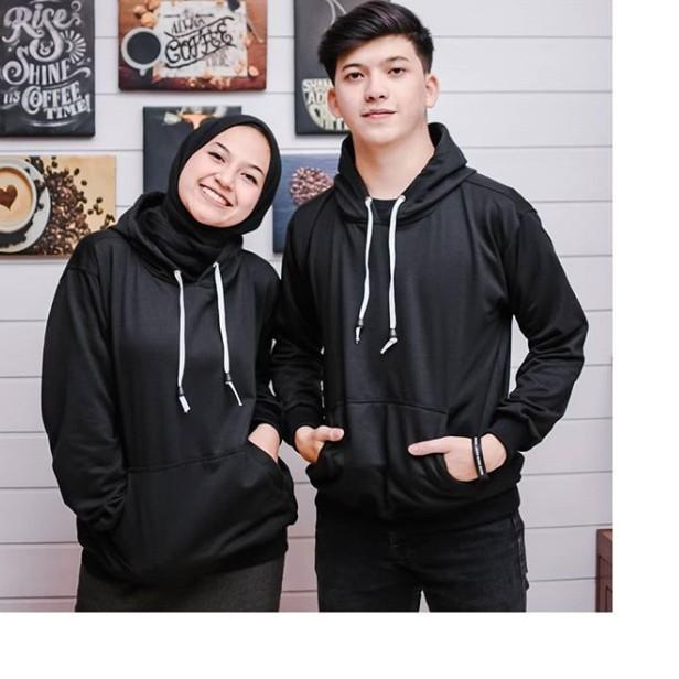 Big Sale HOODIE COUPLE / JAKET COUPLE / JACKET COUPLE / JAKET PASANGAN MURAH POLOS HITAM ✔