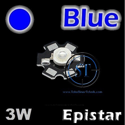 High Power LED 3W Epistar Biji LED Super Bright Warna + PCB led Bintang HPL Akuarium Aquascape Terang Maksimal