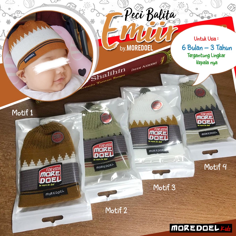 Peci Bayi Peci Anak Balita Emiir By Moredoel Lucu dan Elegant