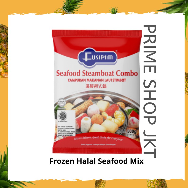 

Fusipim Seafood Steamboat Combo Mix / Shabu Shabu Steamboat - 500 gr Halal