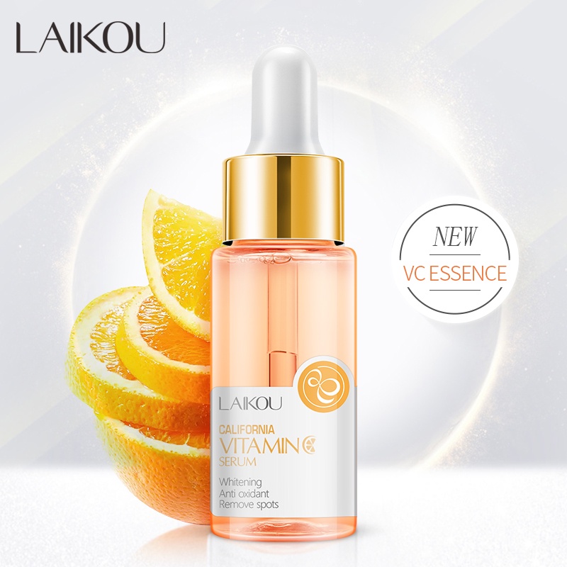 LAIKOU Vitamin C Krim Wajah Memudarkan Flek Hitam Serum Pemutih 2pcs