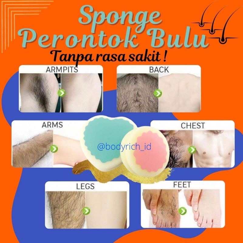 Spons Magic Penghilang Bulu Rambut Yang Efektif Tanpa Rasa Sakit Waxing Polishing Alat Penghilang Bulu Pria Wanita