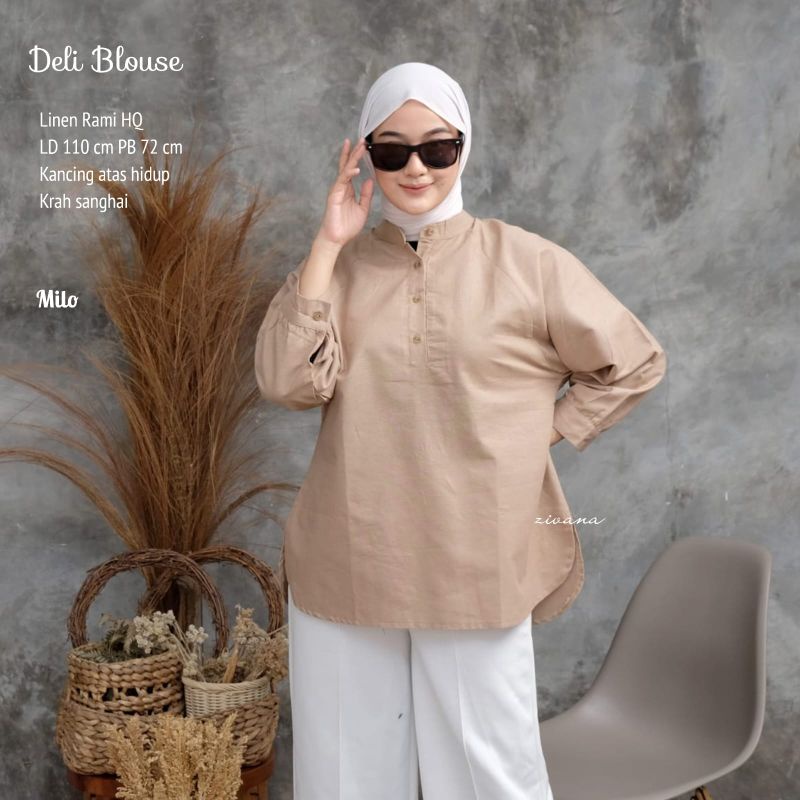 Deli Blouse Linen Rami LD ±110cm //JF5456