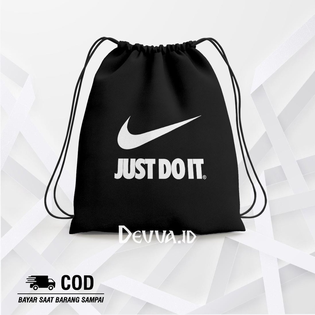 Tas Serut Just Do It String Bag Bts Muat Banyak Barang Ukuran 36 X 31 Cm | Devva.Id