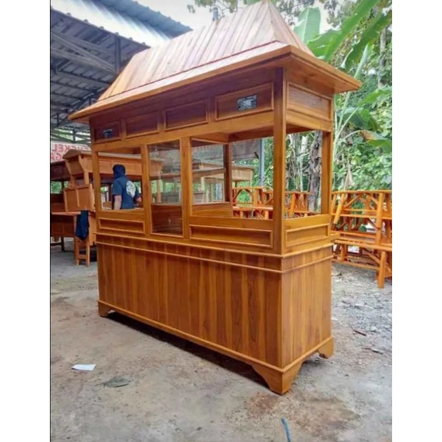 Gerobak mie ayam bakso atap joglo full kayu jati