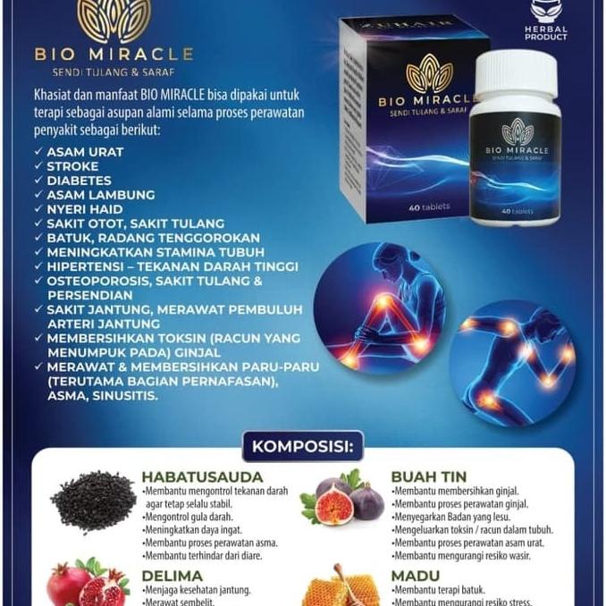 Bio Miracle Obat Herbal Sendi & Tulang Bio Miracle Zeelora Original