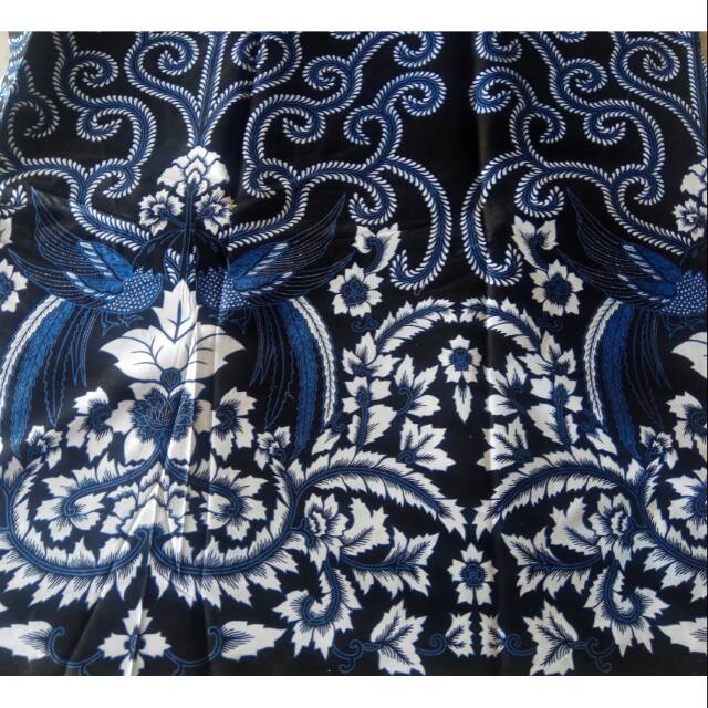 Crn Kain Batik Printing Biru Burung Cendrawasih Papua Biru