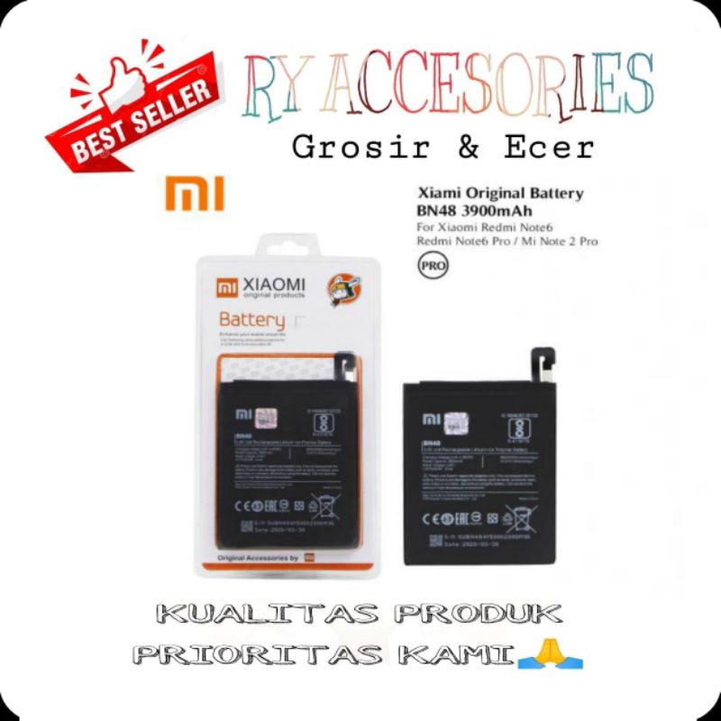 RY - Baterai Original Redmi Note 6 Pro BN48 Original / Baterai Batre Xiaomi Redmi Note 6 Pro BN 48 O