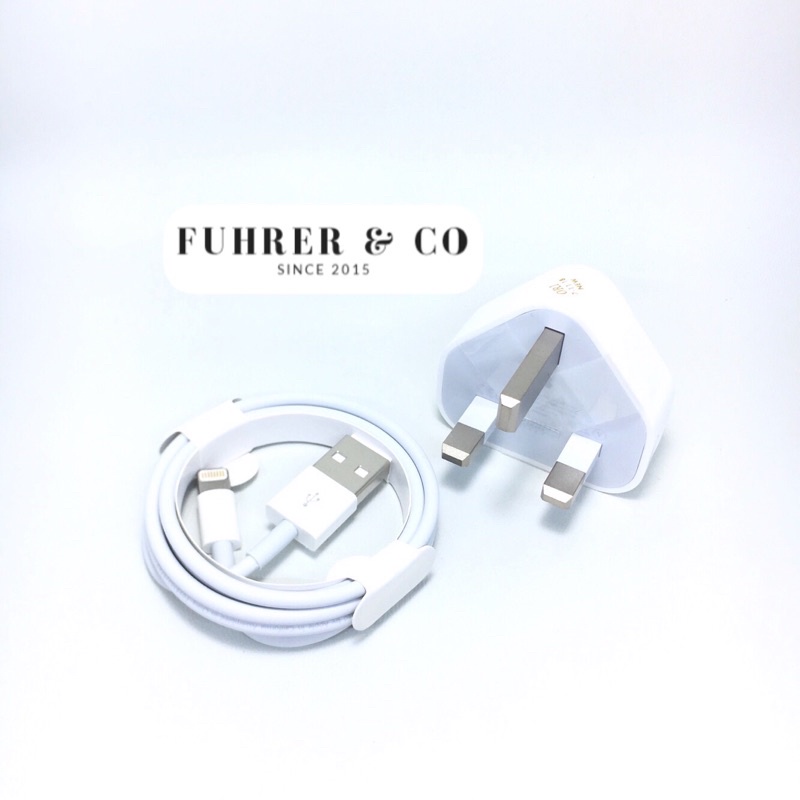 Charger Lightning UK Kaki 3 Cable Lightning With Adaptor UK