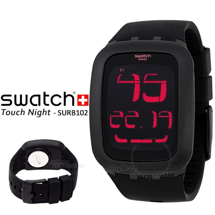 Swatch SURB102 Touch Night Original Swatch Touchscreen Hitam