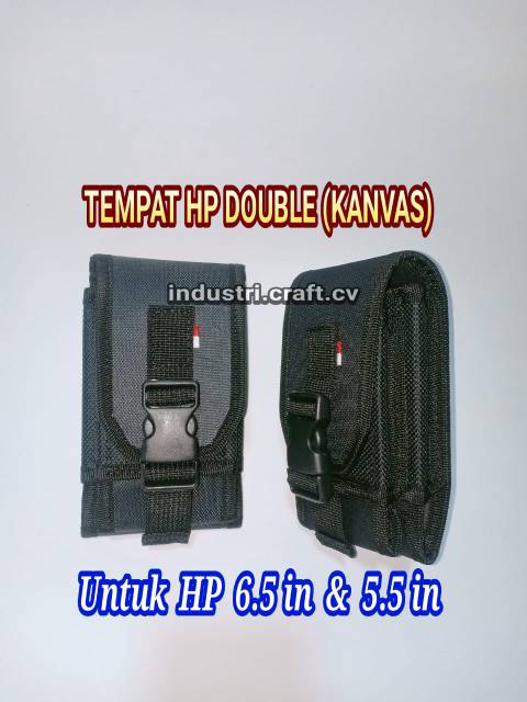 Sarung Hp Tempat Hp Pinggang Perlengkapan Atribut Satpam Security Polri 6,7inch Double Slot Tas Dompet Hp Pria