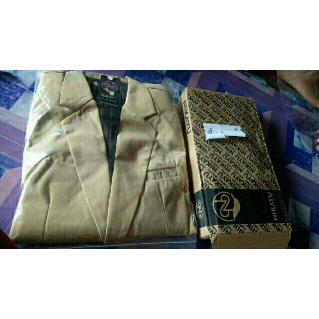 BLAZER SETELAN MILKY MILO SLIMFIT 2IN1 INCLUDE CELANA BAHAN HIGH TWIST NIKAYU