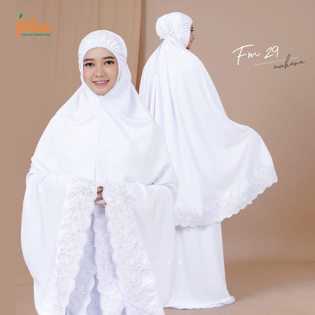 FOLIA MUKENA FM 29 POLINO APLIKASI BORDIR CANTIK