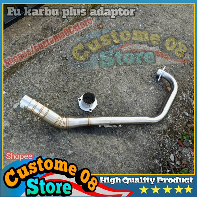 Leher knalpot fu 150 karbu new cb150r sonic 150r vixion new cb150r old plus adaptor pnp silencer fu