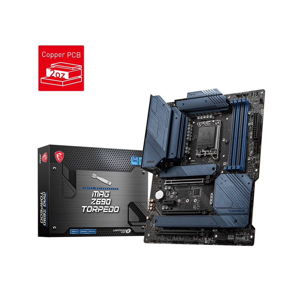 MSI MOTHERBOARDMAG Z690 TORPEDO DDR5 Intel Z690 LGA 1700 ATX