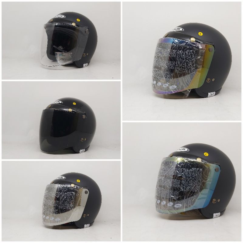 Helm Bogo Retro Zeus 385 Hitam Doff