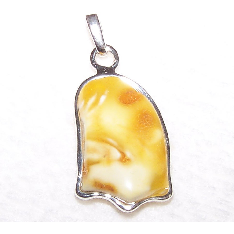 Natural Baltic Amber Pendant Sterling Silver 925 JAR109