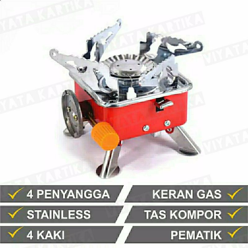 Kompor camping gas kotak mini portable stove