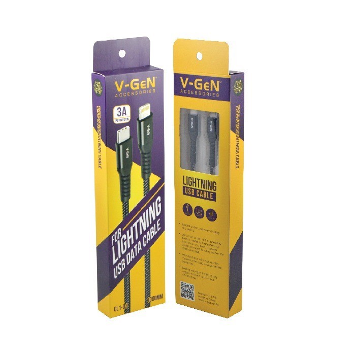 Kabel Data USB Type C to Lightning V-GeN CL1-03 Type C to iPhone VGEN