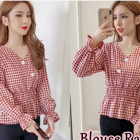 BLOUSE RAISSA KOTAK / ATASAN WANITA / BLOUSE WANITA