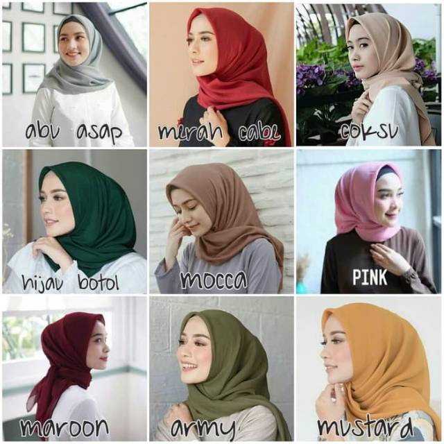 HARGA GROSIR  (BISA COD) JILBAB SEGI4 BELLA SQUARE / JILBAB POLOS / BELLA SQUAR / SAUDIA RAWIS