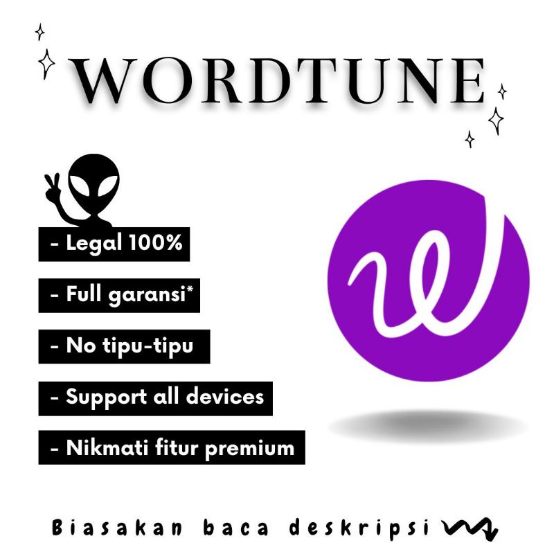 WORDTUNE Private Sharing 7 Hari dan 1 Bulan Bergaransi