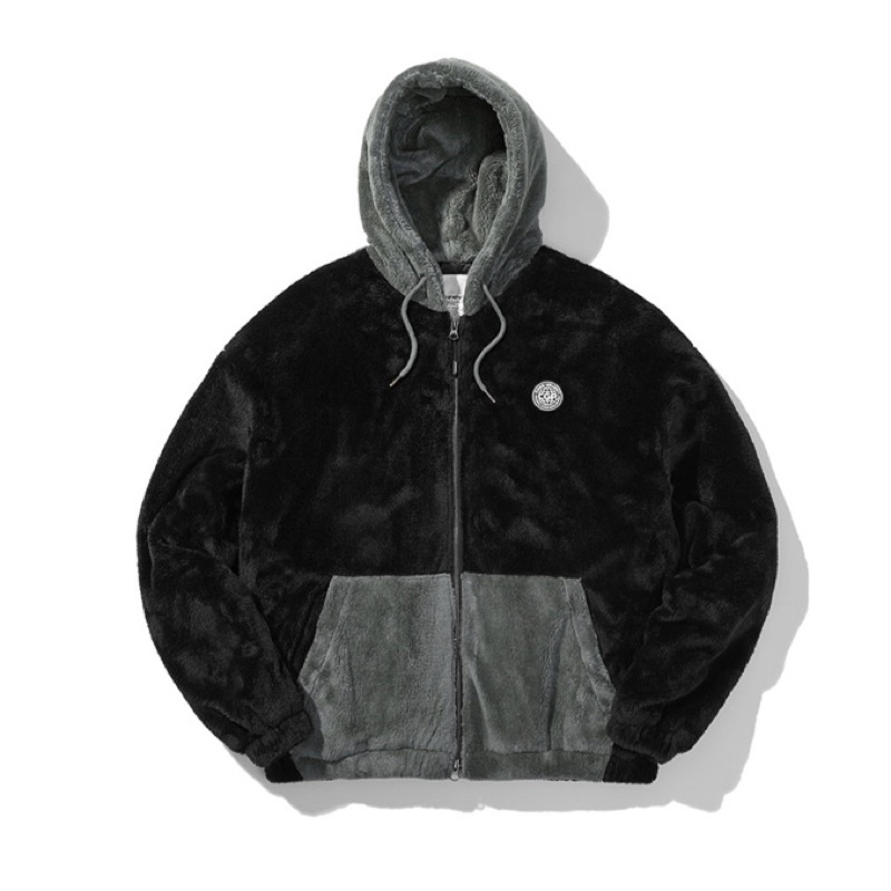 [PRELOVED] Code:Graphy - Heavy Boa Fleece Hood Jacket (Black) Size S