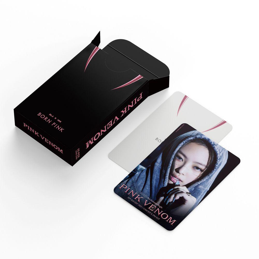 NEEDWAY Photocard VENOM PINK High Quality Fans Collection Print HD Card Kartu Lomo LISA JENNIE ROSE LISA Postcard