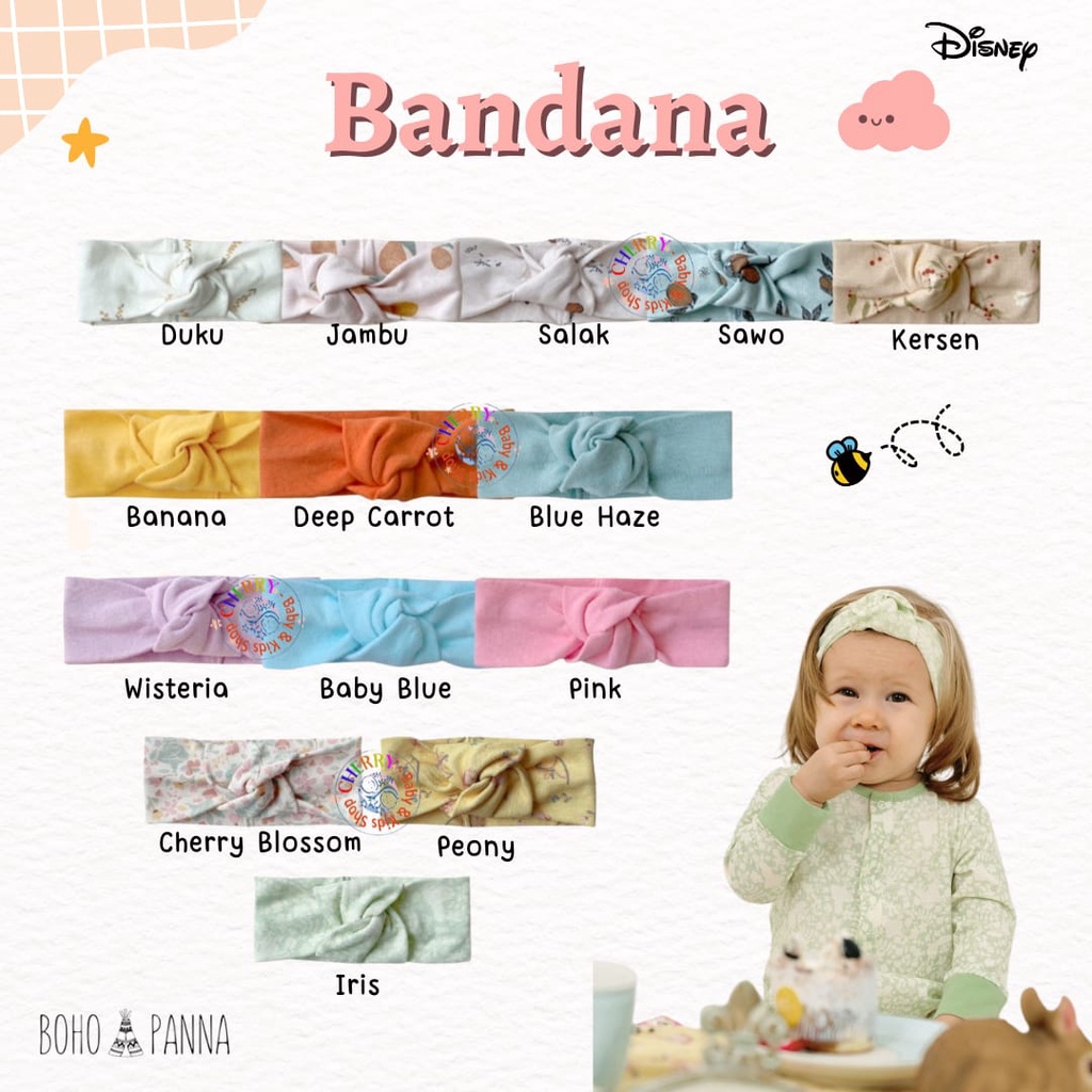 Bandana / knot bow / BOW  BohoPanna CBKS