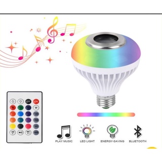 LAMPU BOHLAM LED SPEAKER MUSIK RGB BLUETOOTH/WIRELESS LAMPU REMOTE 9W