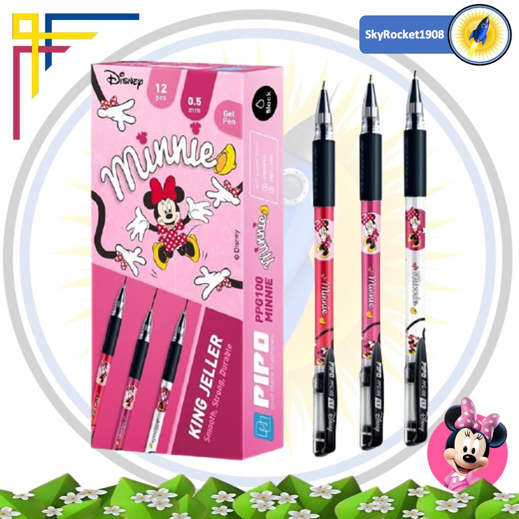 

PIPO King Jeller Gel Pen 0.5 mm Tinta Hitam - Minnie 1 Pack
