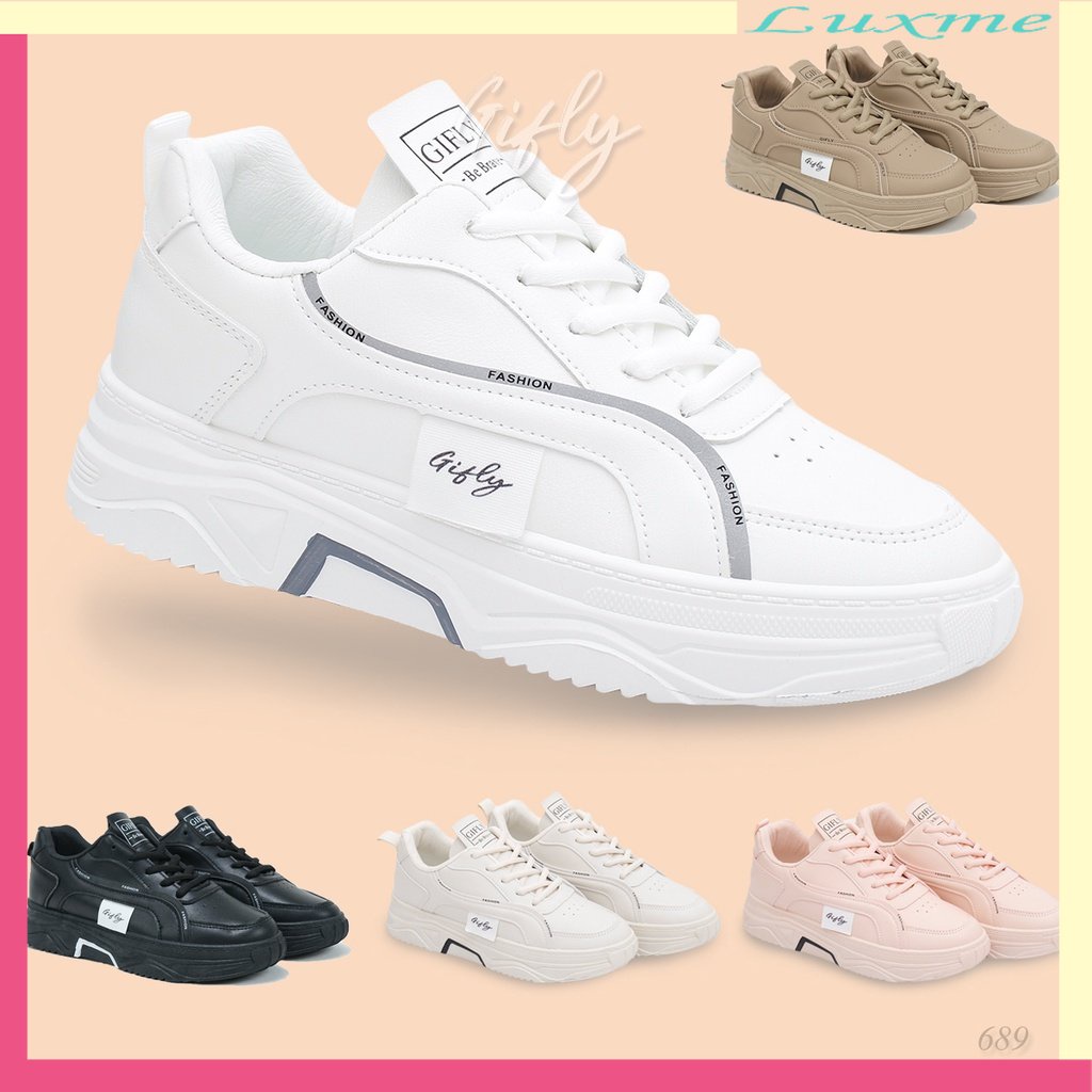MEGA SALE FASHION TRENDY PREMIUM BERKWALITAS /Gifly Delian Sepatu Sneakers Wanita Import 689